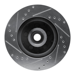 R1 71-81 Chrysler Town & Country Front Right Drilled & Slotted Silver Brake Rotor