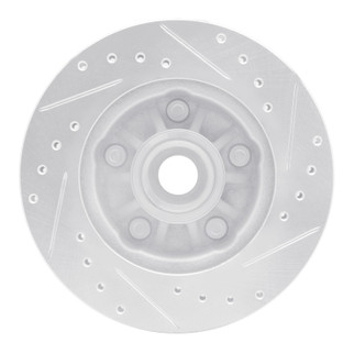 R1 98-02 Ford Ranger (USA/Canada) Front Left Drilled & Slotted Silver Brake Rotor