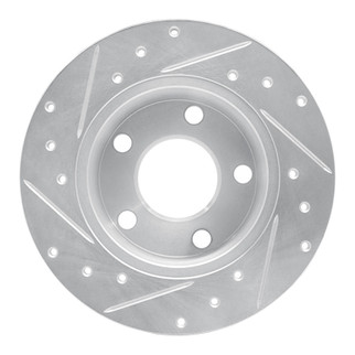 R1 99-02 Audi A6 Quattro Rear Right Drilled & Slotted Silver Brake Rotor