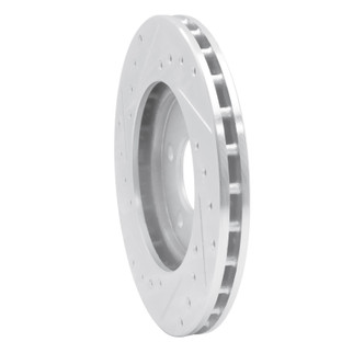 R1 95-00 Chrysler CIRRUS Front Right Drilled & Slotted Silver Brake Rotor