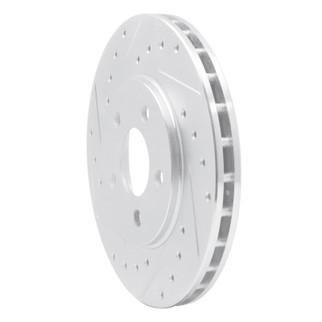 R1 95-00 Chrysler SEBRING Front Left Drilled & Slotted Silver Brake Rotor