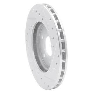 R1 95-00 Chrysler SEBRING Front Left Drilled & Slotted Silver Brake Rotor
