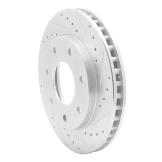 R1 97-04 Ford F-150 4WD Front Right Drilled & Slotted Silver Brake Rotor