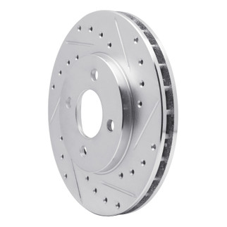 R1 83-88 Chrysler Executive Sedan Front Right Drilled & Slotted Silver Brake Rotor