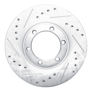 R1 86-06 Chevrolet Luv Pickup (Mexico) Front Left Drilled & Slotted Silver Brake Rotor