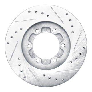R1 86-06 Chevrolet Luv Pickup (Mexico) Front Left Drilled & Slotted Silver Brake Rotor