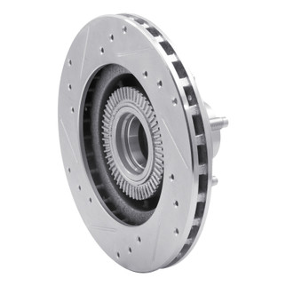 R1 91-94 Ford Explorer Front Right Drilled & Slotted Silver Brake Rotor