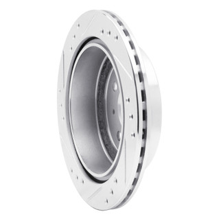 R1 83-89 Isuzu Impulse Rear Right Drilled & Slotted Silver Brake Rotor