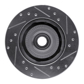 R1 91-94 Ford Explorer Front Left Drilled & Slotted Silver Brake Rotor