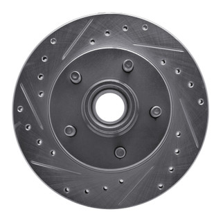 R1 86-92 Ford Explorer Front Left Drilled & Slotted Silver Brake Rotor