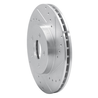 R1 01-08 Ford Mondeo (Mexico) Front Right Drilled & Slotted Silver Brake Rotor