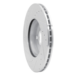R1 14-21 Mini Cooper (Excl Clubman) Front Right Drilled & Slotted Silver Brake Rotor