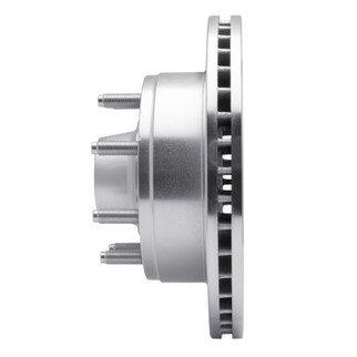 R1 80-85 Ford E-250 Econoline Front Left Drilled & Slotted Silver Brake Rotor