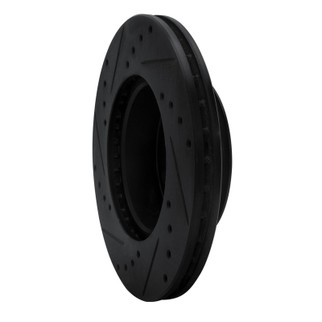 R1 92-95 Volkswagen EuroVan Front Right Drilled & Slotted Black Brake Rotor