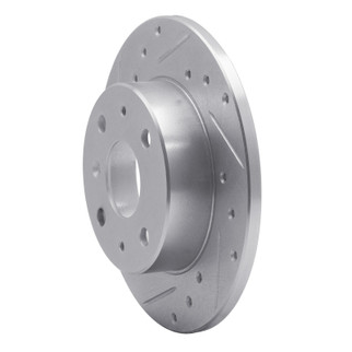 R1 88-92 Daihatsu CHARADE Front Right Drilled & Slotted Silver Brake Rotor
