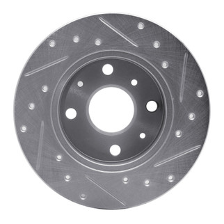 R1 88-92 Daihatsu CHARADE Front Right Drilled & Slotted Silver Brake Rotor