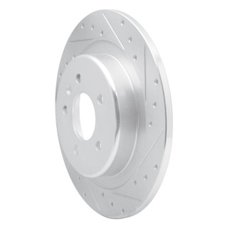 R1 16-18 Buick Envision Rear Right Drilled & Slotted Silver Brake Rotor