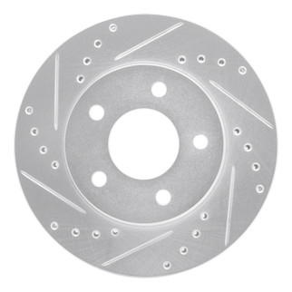 R1 01-07 Buick Rendezvous Front Left Drilled & Slotted Silver Brake Rotor