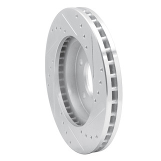 R1 01-07 Buick Rendezvous Front Left Drilled & Slotted Silver Brake Rotor
