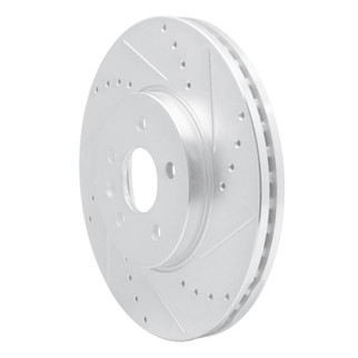 R1 13-22 Buick Encore Front Right Drilled & Slotted Silver Brake Rotor