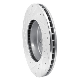 R1 17-25 BMW 430I xDrive Front Right Drilled & Slotted Silver Brake Rotor