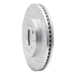 R1 04-07 Ford Freestar Front Right Drilled & Slotted Silver Brake Rotor