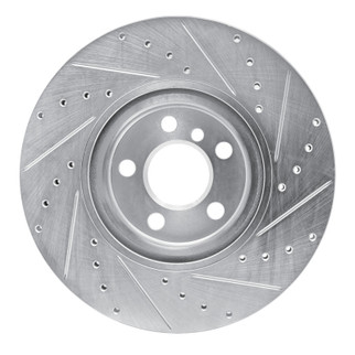 R1 15-25 BMW 228I Gran Coupe Front Left Drilled & Slotted Silver Brake Rotor