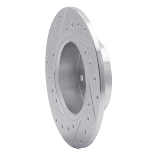 R1 91-95 Alfa Romeo 164 Rear Right Drilled & Slotted Silver Brake Rotor