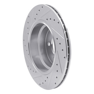 R1 02-06 BMW X5 Rear Right Drilled & Slotted Silver Brake Rotor