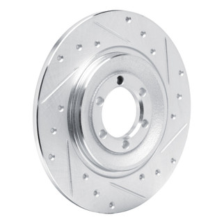 R1 75-79 Alfa Romeo ALFETTA Rear Right Drilled & Slotted Silver Brake Rotor