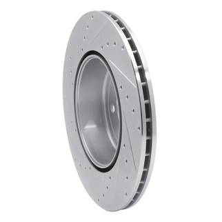 R1 13-21 BMW 230I xDrive Rear Right Drilled & Slotted Silver Brake Rotor
