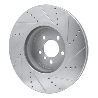 R1 13-20 BMW 340I Front Left Drilled & Slotted Silver Brake Rotor
