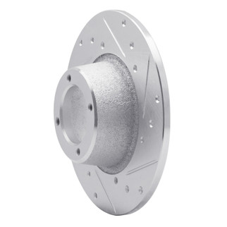 R1 75-80 Triumph TR7 Front Right Drilled & Slotted Silver Brake Rotor