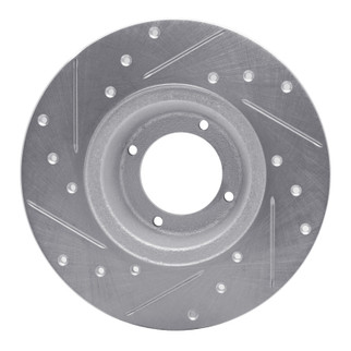 R1 75-80 Triumph TR7 Front Right Drilled & Slotted Silver Brake Rotor