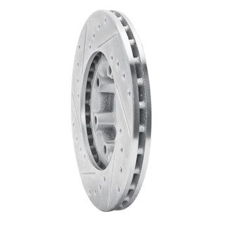 R1 87-89 Dodge Raider Front Right Drilled & Slotted Silver Brake Rotor