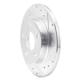 R1 93-05 Ford Taurus SHO Rear Right Drilled & Slotted Silver Brake Rotor