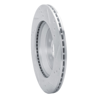 R1 19-23 Subaru Crosstrek Rear Left Drilled & Slotted Silver Brake Rotor