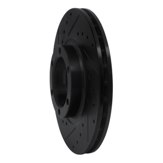 R1 87-89 Dodge Raider Front Left Drilled & Slotted Black Brake Rotor