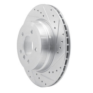 R1 08-13 BMW 135I Rear Right Drilled & Slotted Silver Brake Rotor