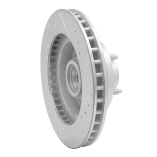 R1 73-73 Ford Country Squire Front Left Drilled & Slotted Silver Brake Rotor