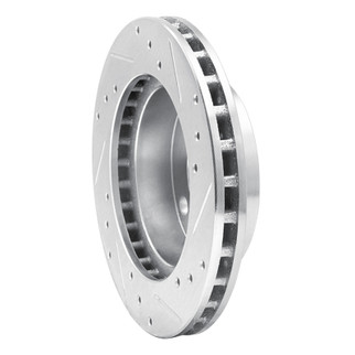 R1 81-94 Ford Escort Front Left Drilled & Slotted Silver Brake Rotor