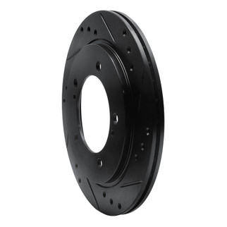 R1 99-04 Chevrolet Tracker Front Right Drilled & Slotted Black Brake Rotor