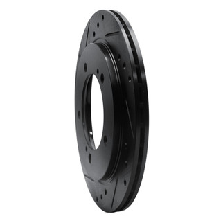 R1 99-04 Chevrolet Tracker Front Left Drilled & Slotted Black Brake Rotor