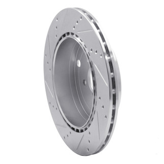 R1 17-25 Subaru BRZ Rear Right Drilled & Slotted Silver Brake Rotor