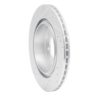 R1 93-99 Dodge STEALTH Rear Right Drilled & Slotted Silver Brake Rotor