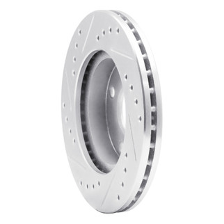 R1 90-01 Ford Escort Front Left Drilled & Slotted Silver Brake Rotor