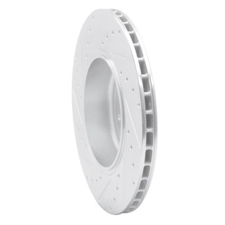 R1 04-10 BMW 650I Coupe Rear Right Drilled & Slotted Silver Brake Rotor