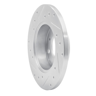 R1 92-96 Dodge COLT Front Right Drilled & Slotted Silver Brake Rotor