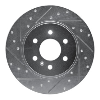 R1 06-06 Buick TERRAZA Rear Left Drilled & Slotted Silver Brake Rotor