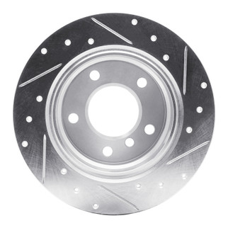 R1 03-06 BMW Z4 Rear Left Drilled & Slotted Silver Brake Rotor